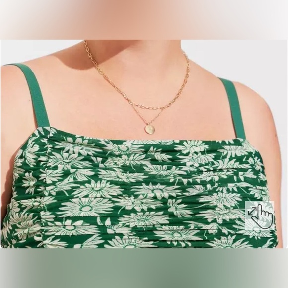 Torrid Stretch Mesh Cropped Shirred Cami Top - Picture 4 of 4